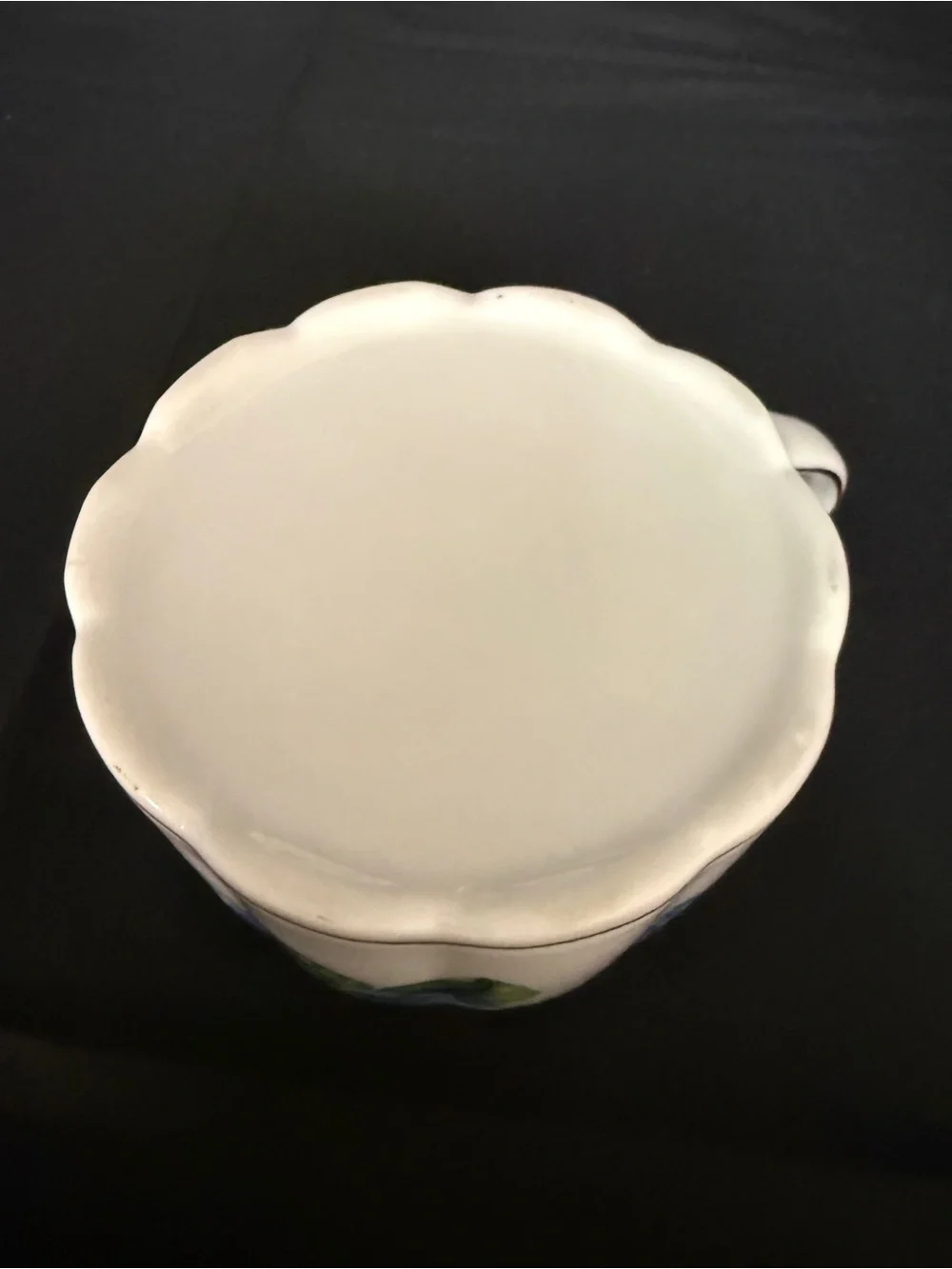 White Porcelain Hydrangea Tea-for-One Set with Gold Trim